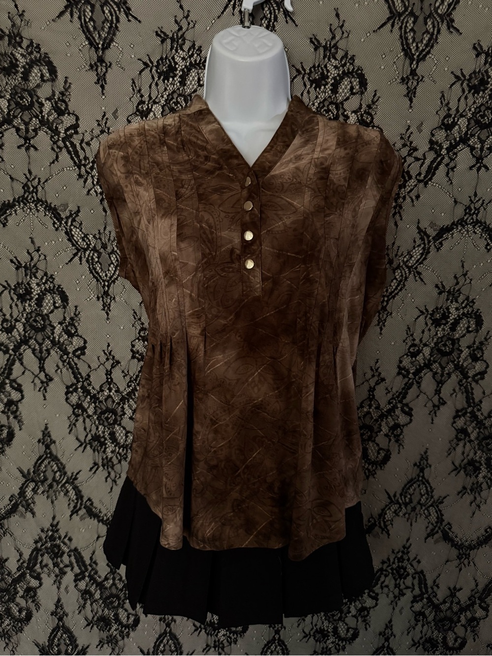 Westport 1962 Brown Mineral Wash Sleeveless Tunic Top